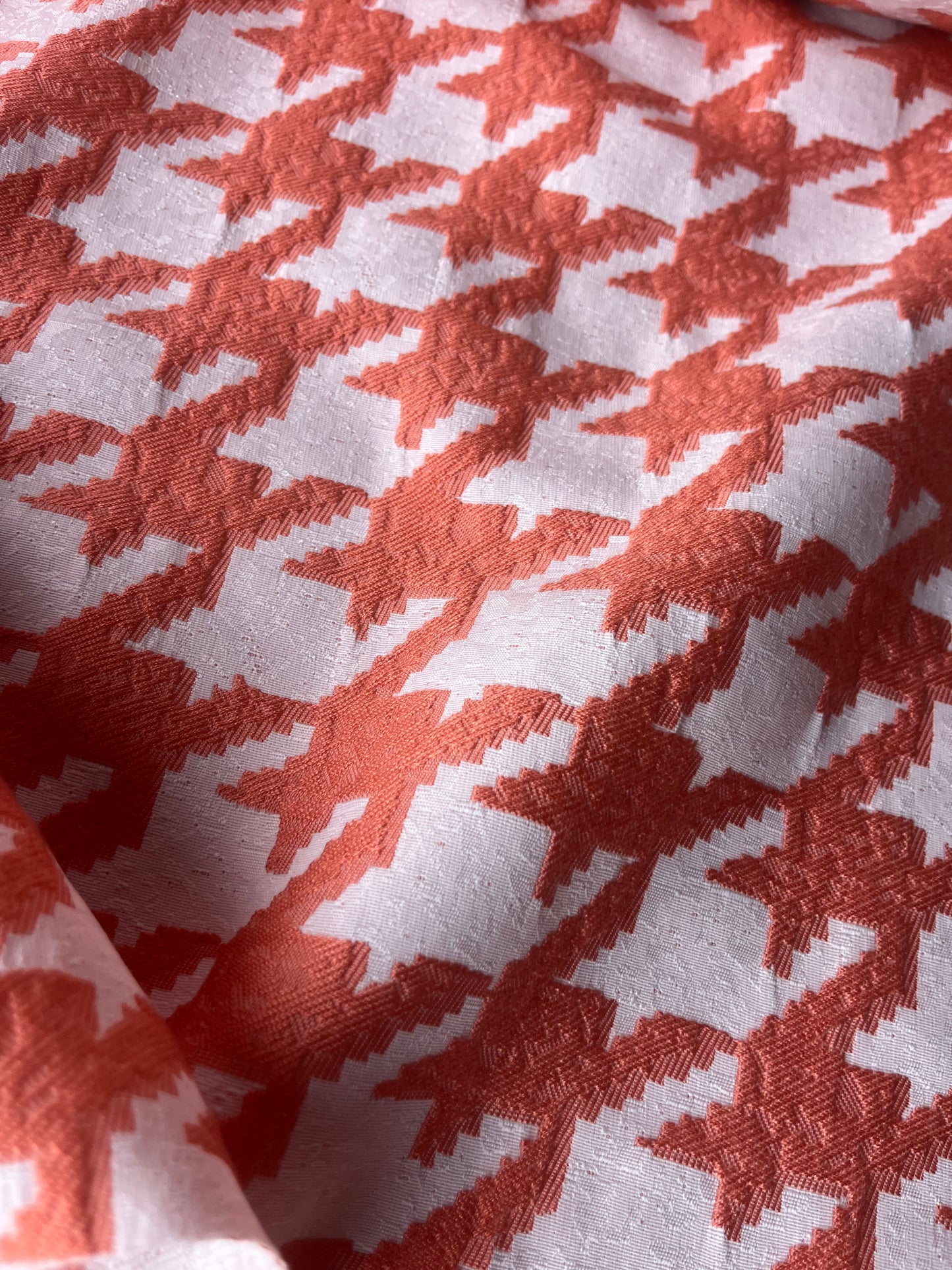 CELESTIN 008 cotton jacquard pied de cocq orange