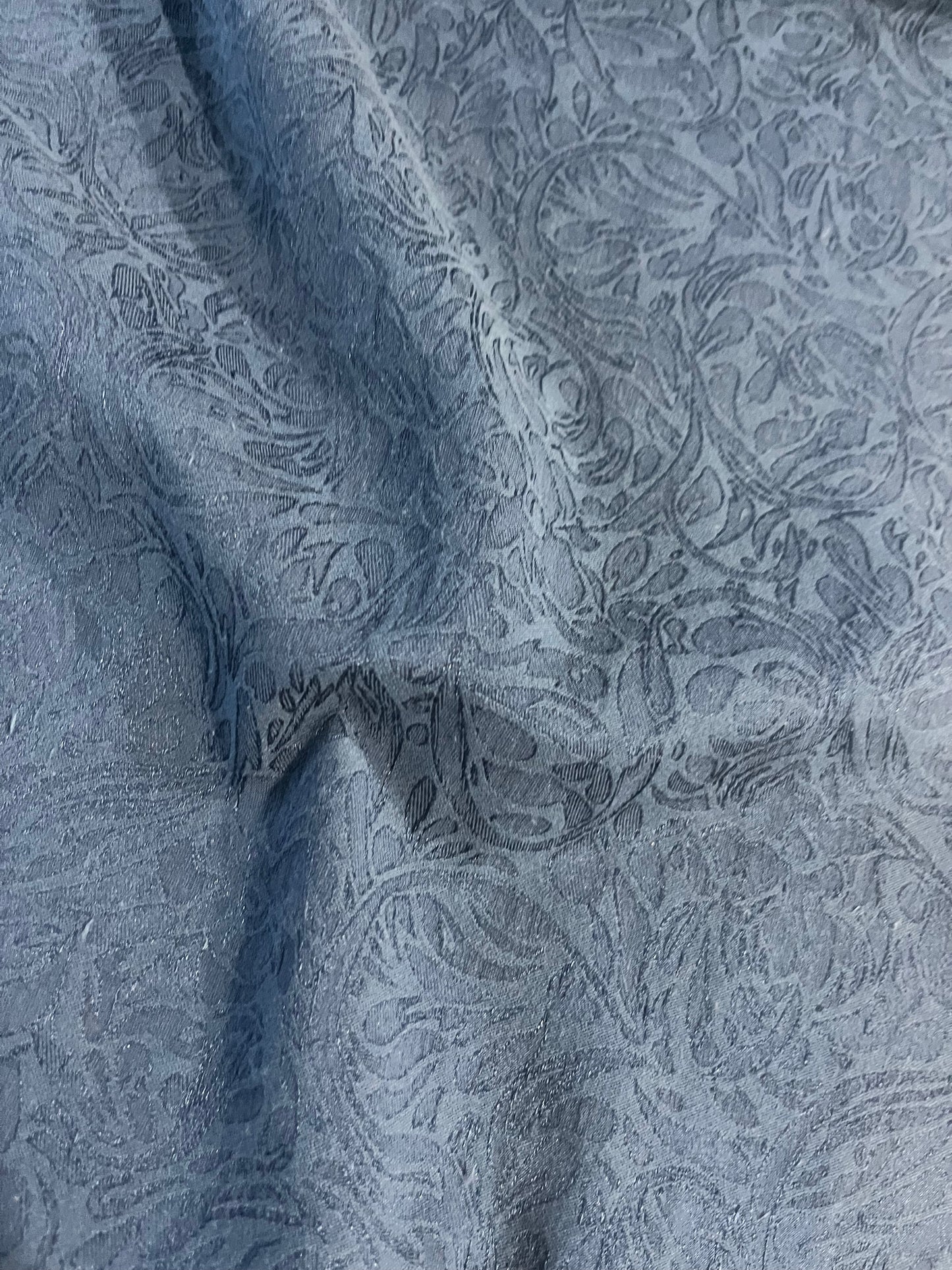 GASPARD 005 cotton stretch jacquard indigo roses