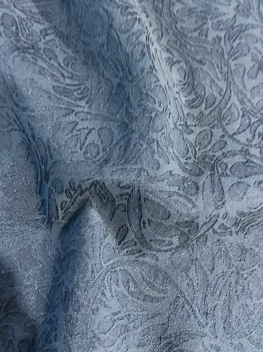 GASPARD 005 cotton stretch jacquard indigo roses