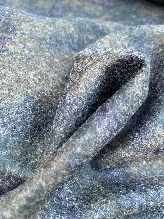 POPOL 015 heavy boiled wool camouflage khaky/grey