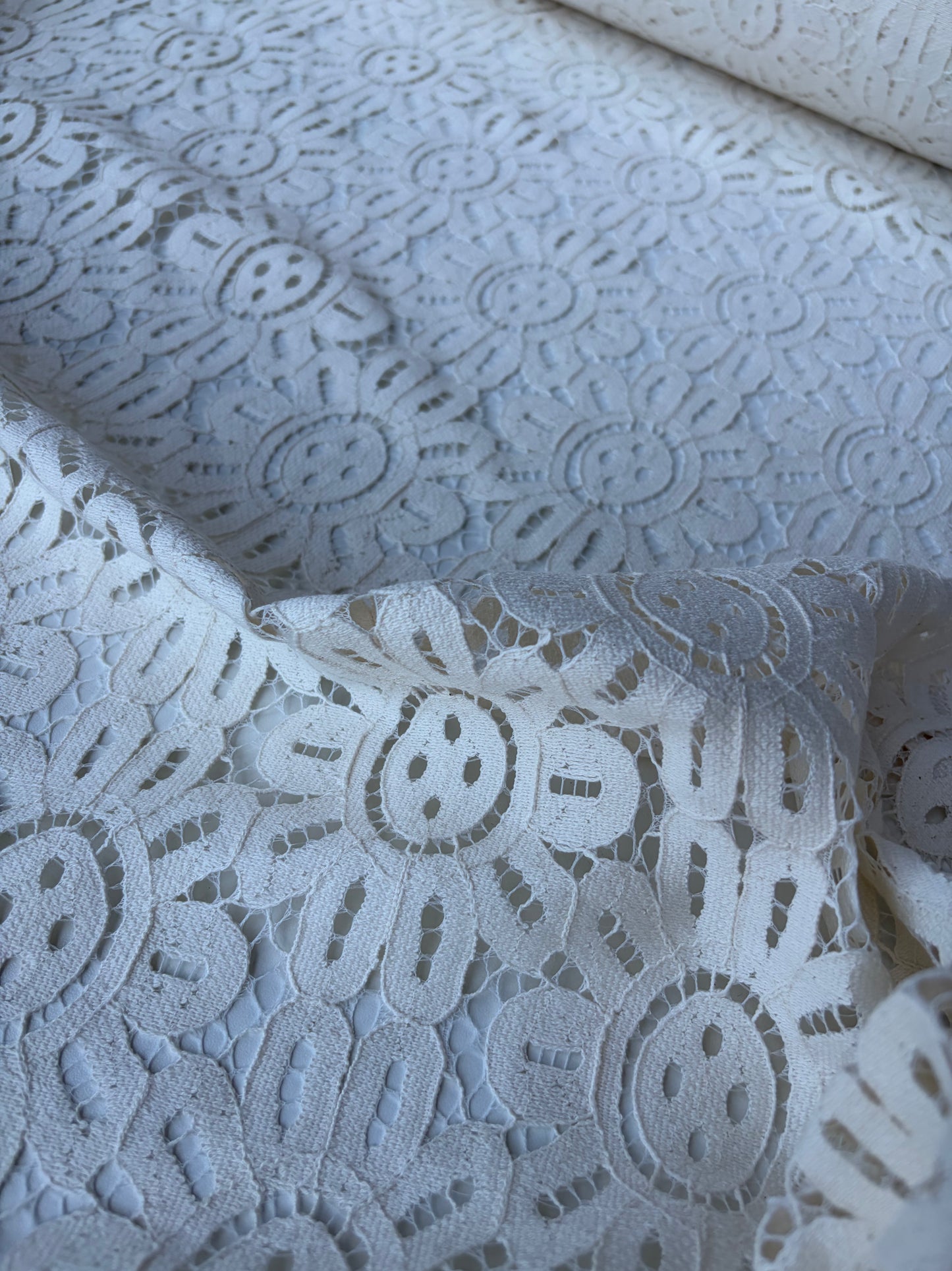 MARGE 009 cotton crochet flowers ecru