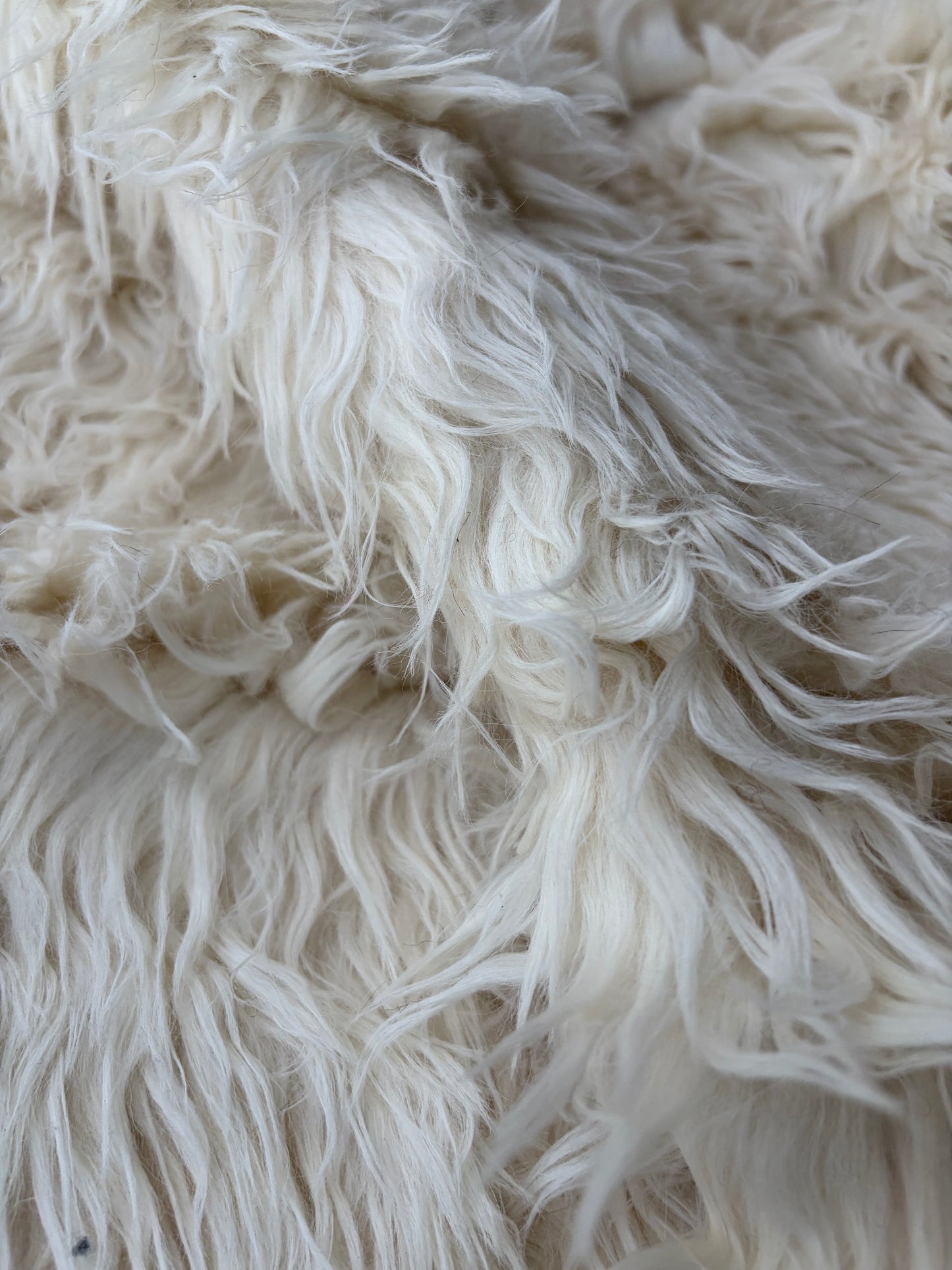 JOEL 037  white fake fur hairy woolen coat fabric