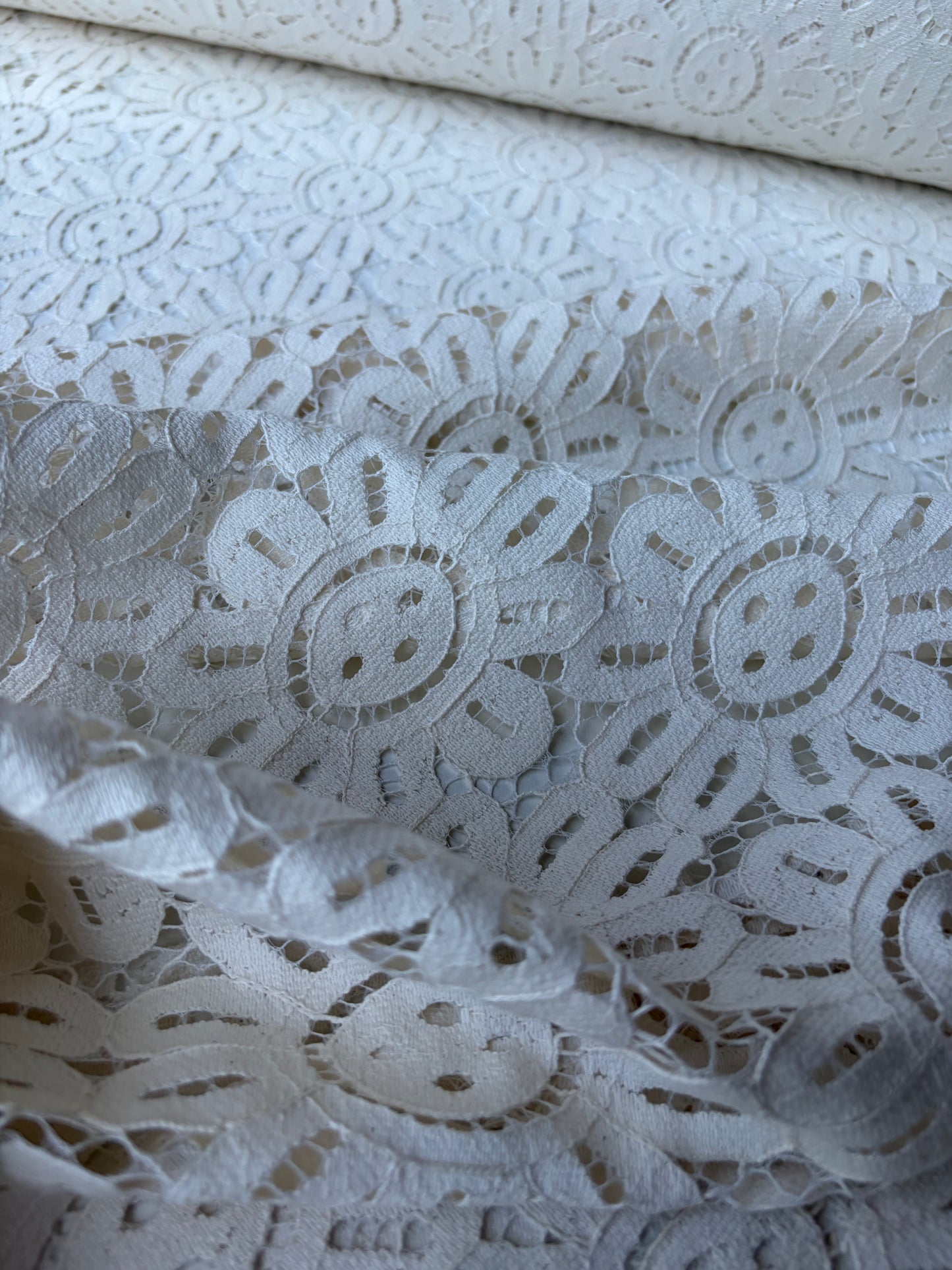 MARGE 009 cotton crochet flowers ecru