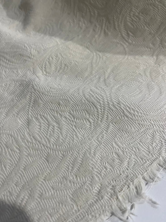 GASPARD 007 cotton stretch sand ornamental jacquard