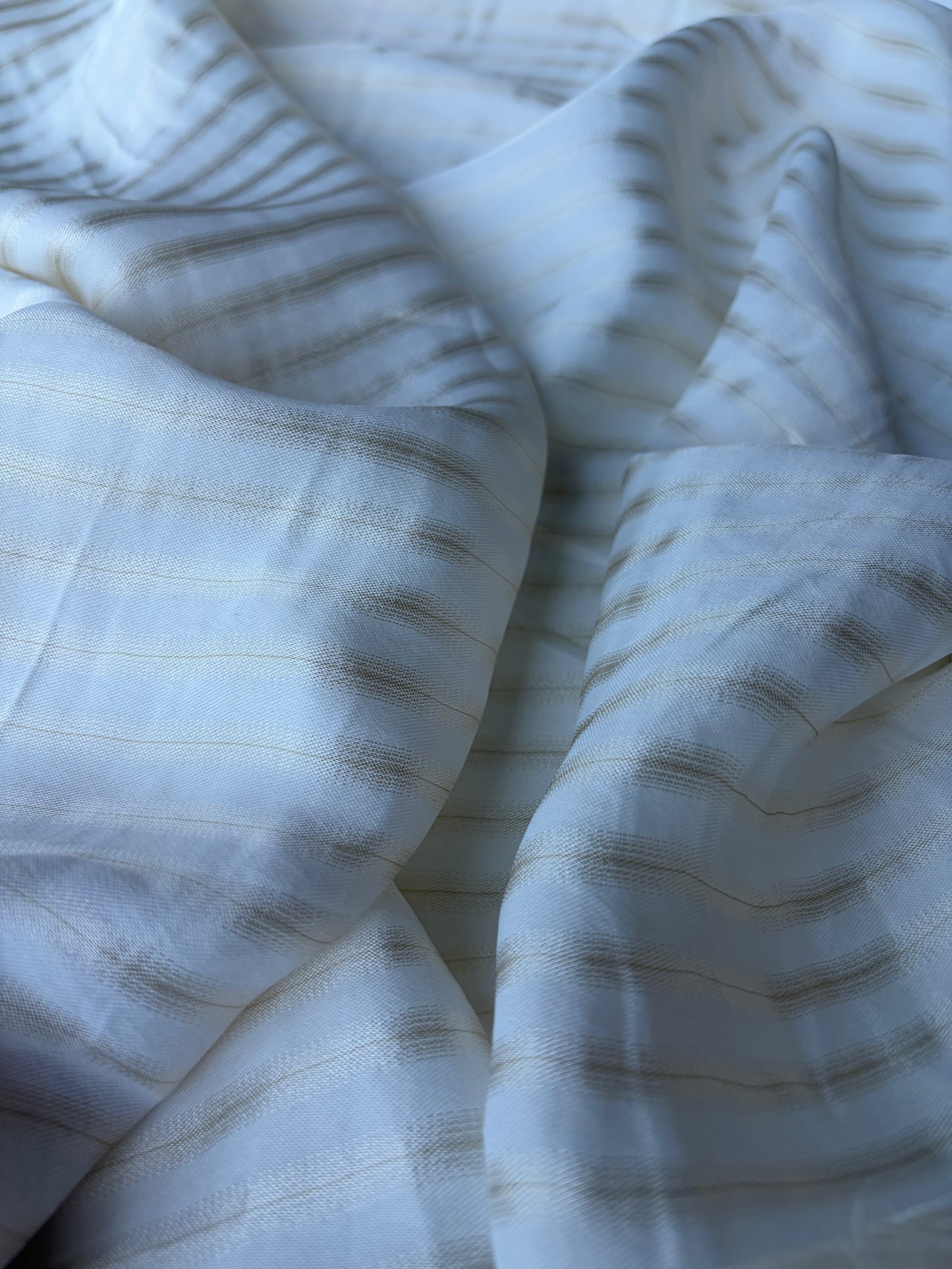 MARGE 010 viscose/silk stripes white/gold