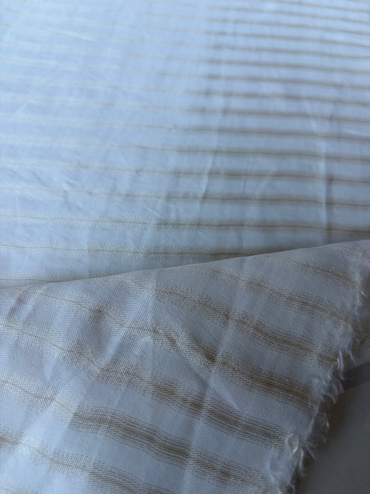 MARGE 010 viscose/silk stripes white/gold