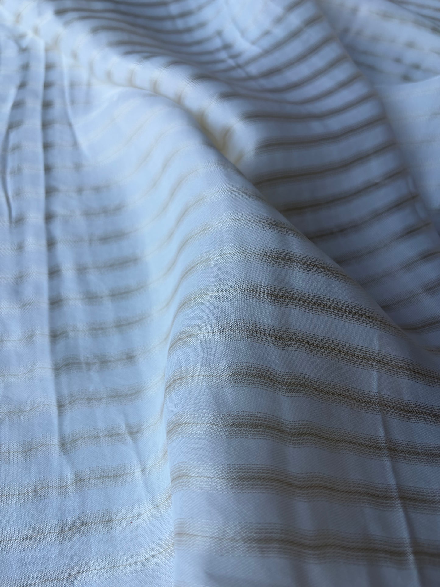MARGE 010 viscose/silk stripes white/gold