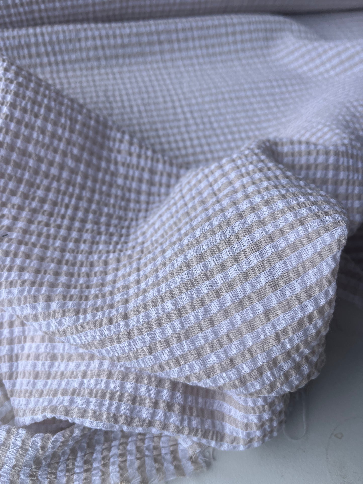 LC CELESTIN 014 colourwoven cotton voile seersucker stripes