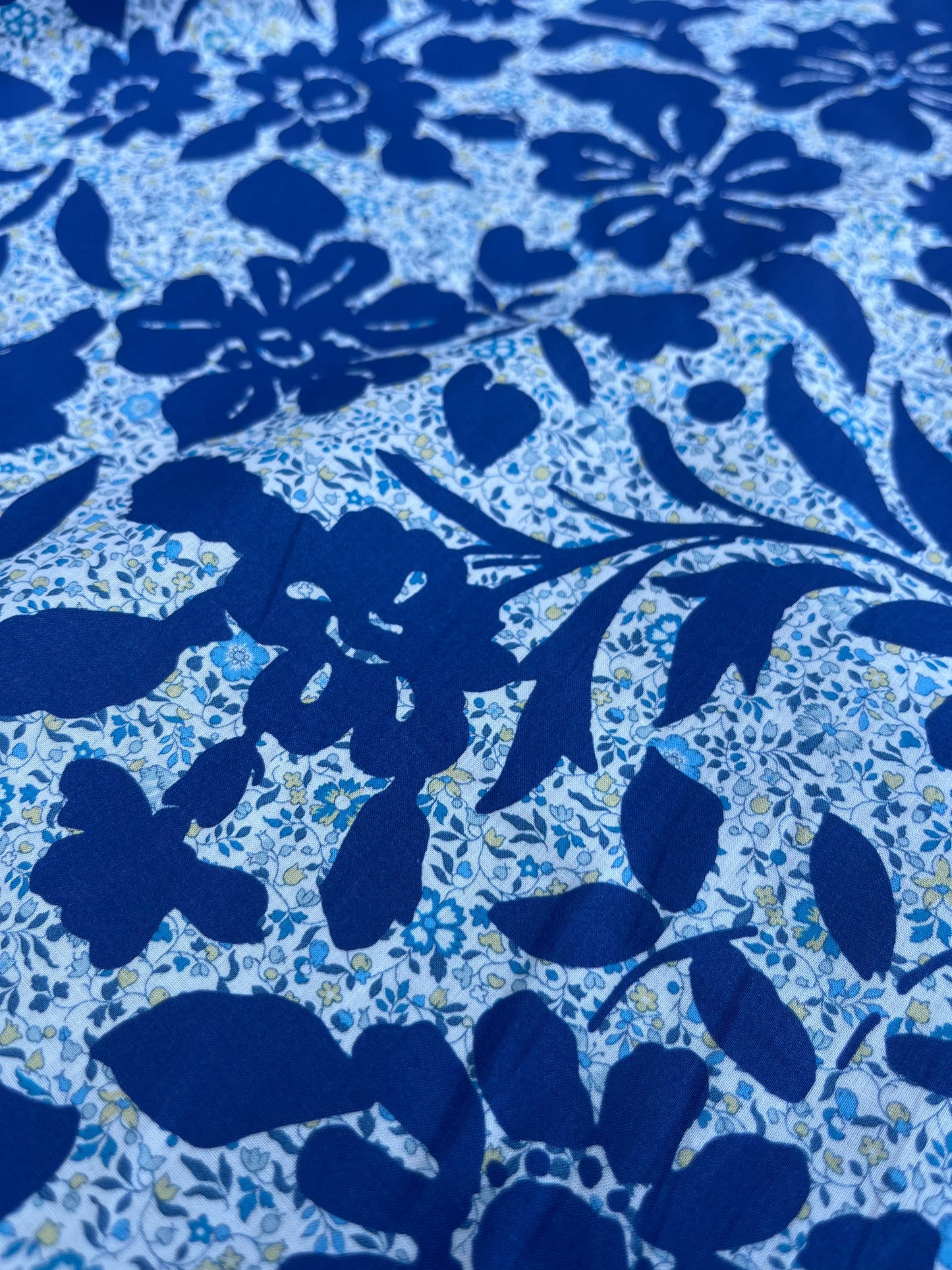POPOL 017  Liberty of London indigo flowers