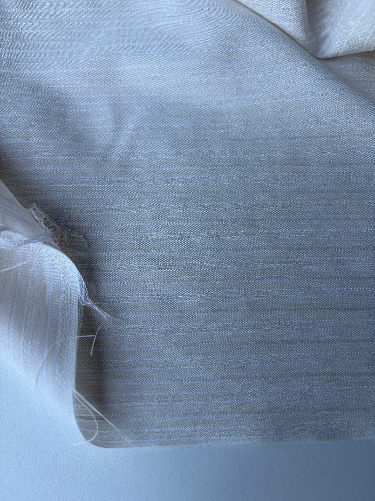 MARGE 011 viscose/silk stripes ecru