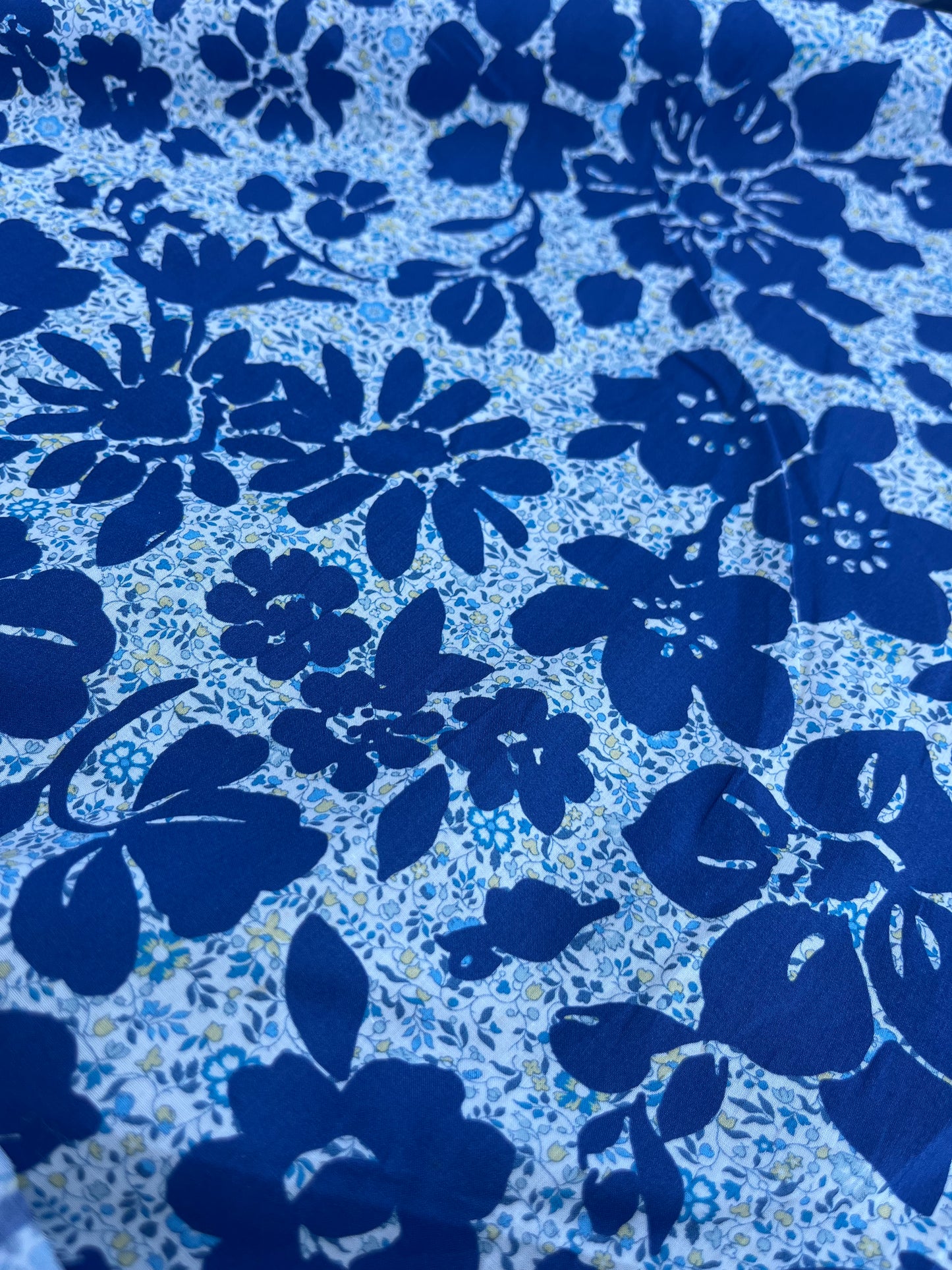 POPOL 017  Liberty of London indigo flowers