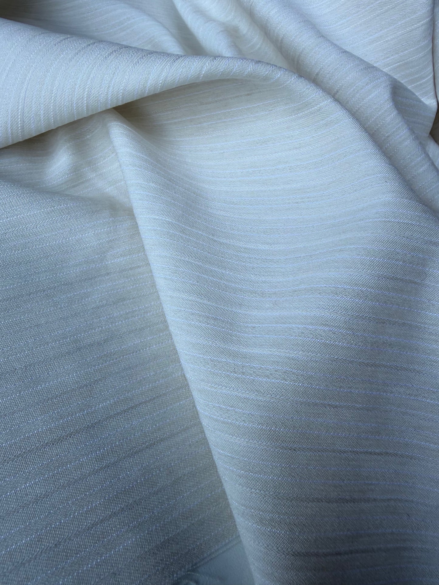 MARGE 011 viscose/silk stripes ecru