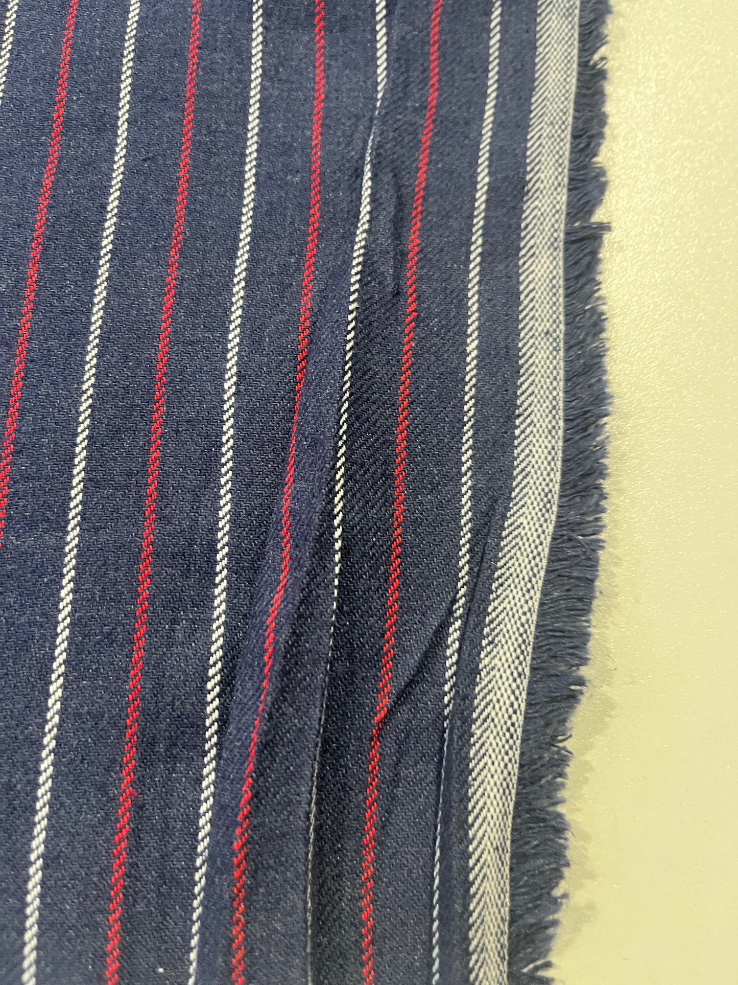 LC Gaia 057 cotton heavy twill stripe jeans/red