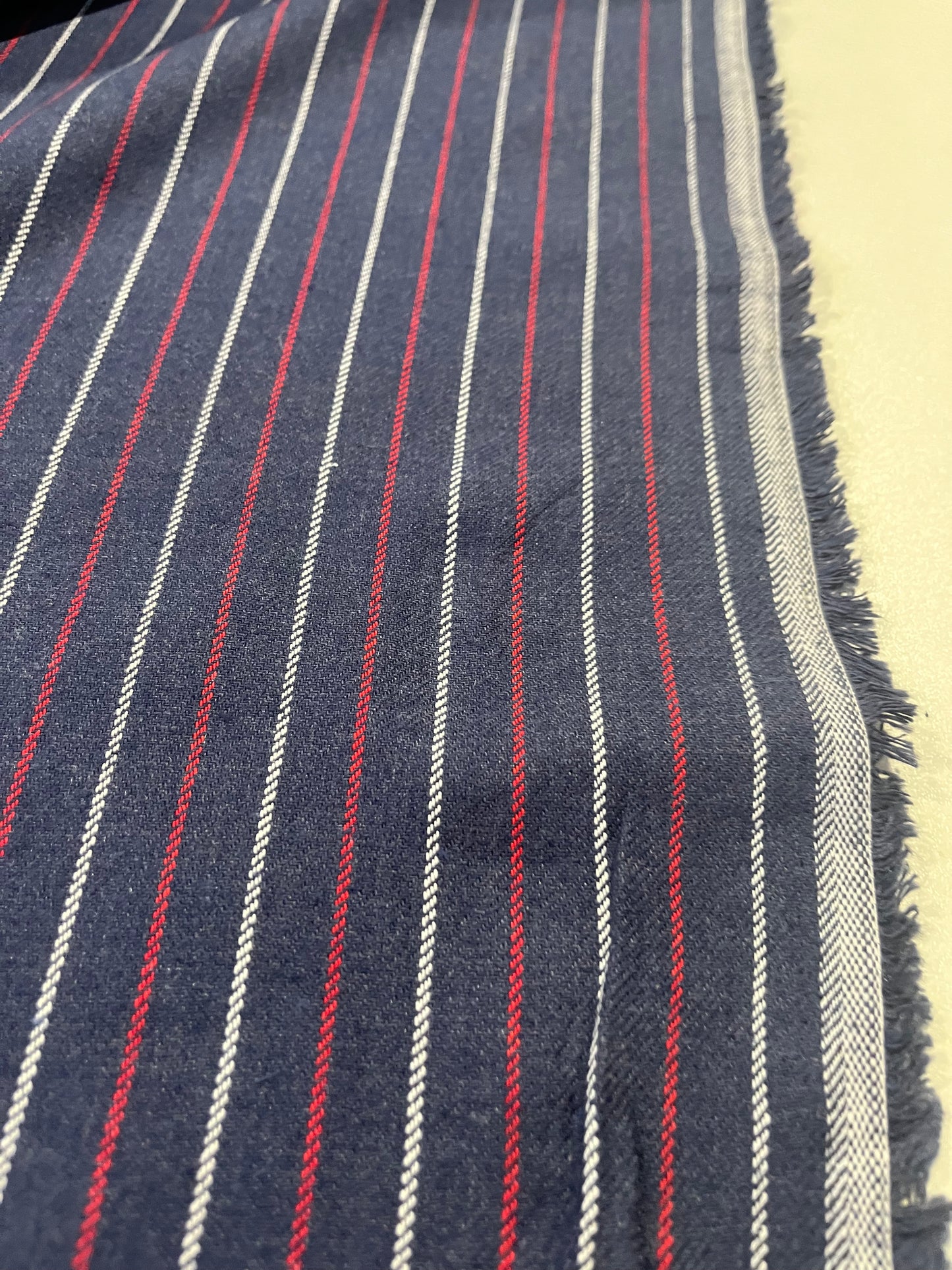 LC Gaia 057 cotton heavy twill stripe jeans/red
