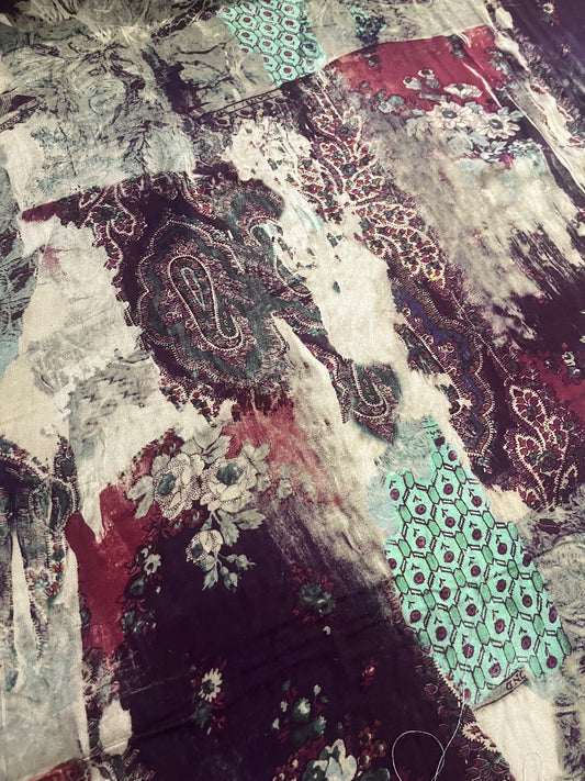 GASPARD 011  twill viscose patchwork print