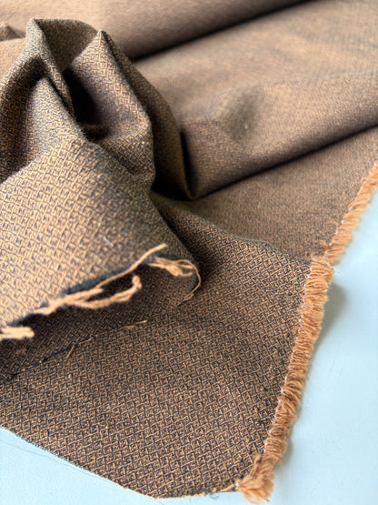 KALDEB 001 cognac coloured stretch fabric
