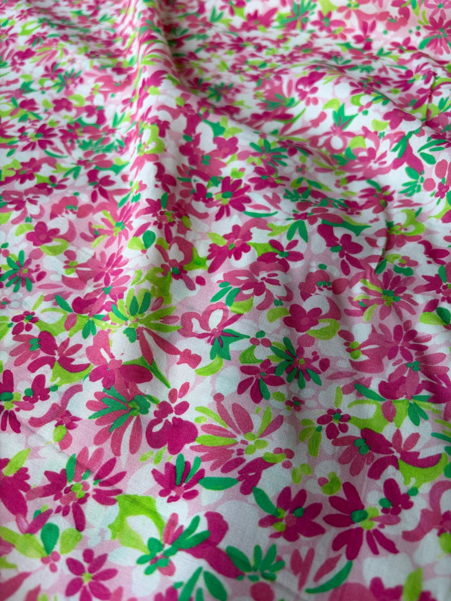 MARGE 015 viscose satin pink flowerfield