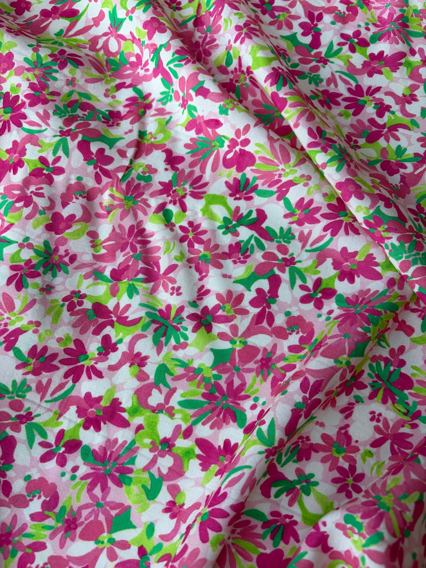 MARGE 015 viscose satin pink flowerfield