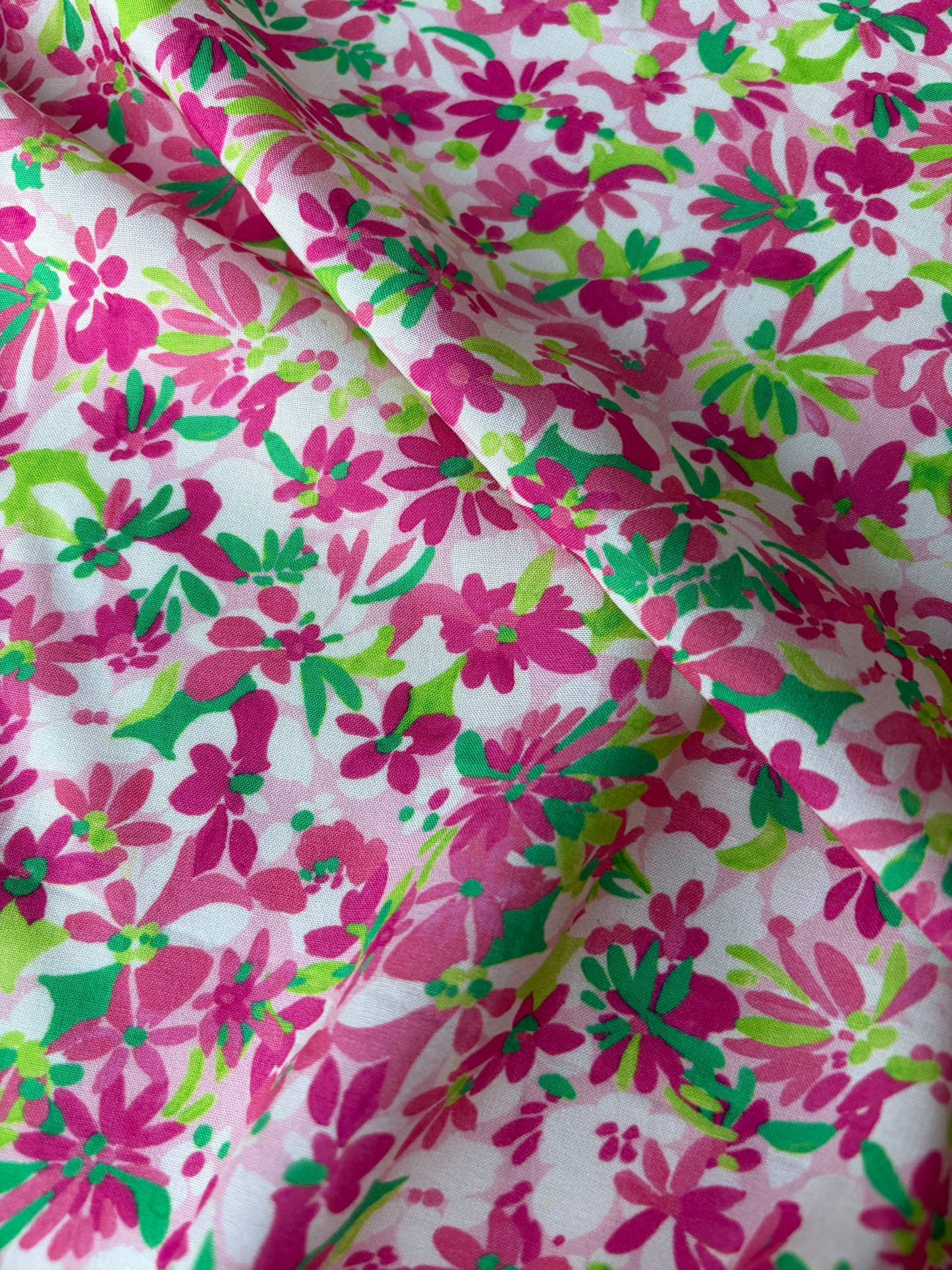 MARGE 015 viscose satin pink flowerfield