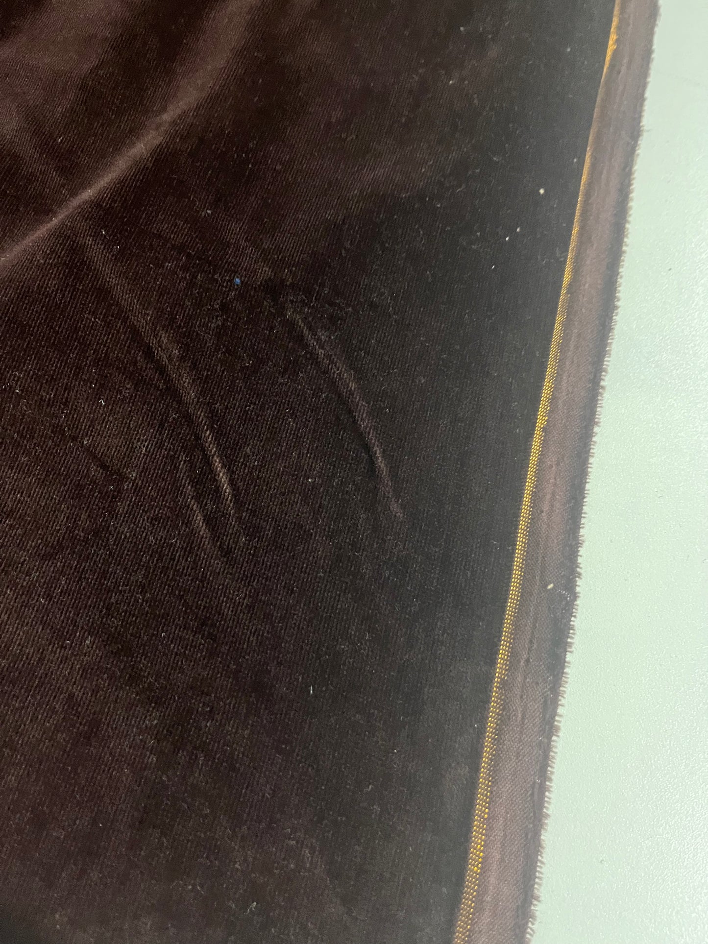 GASPARD 015 cotton velvet babycord stretch dark brown