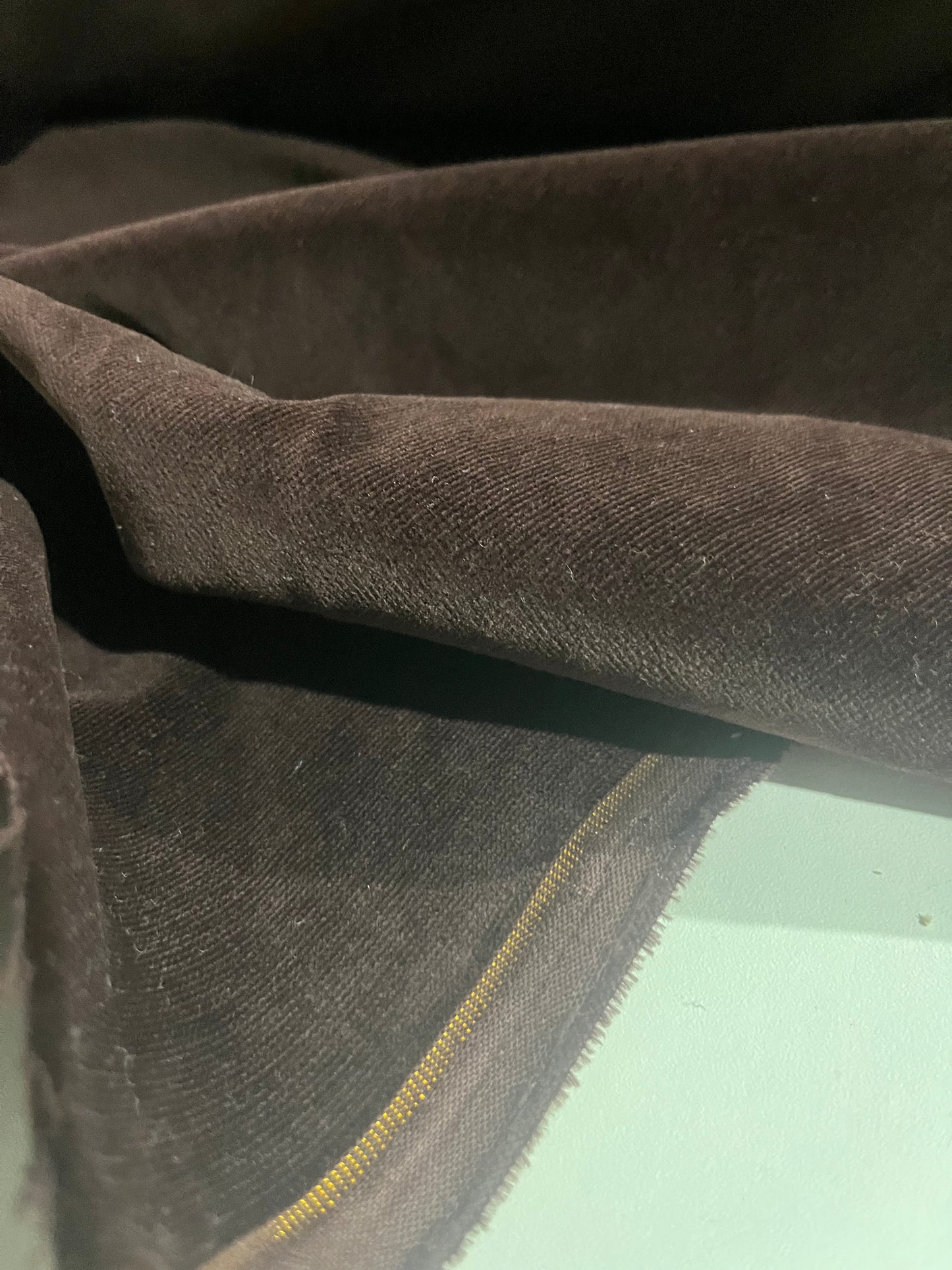 GASPARD 015 cotton velvet babycord stretch dark brown