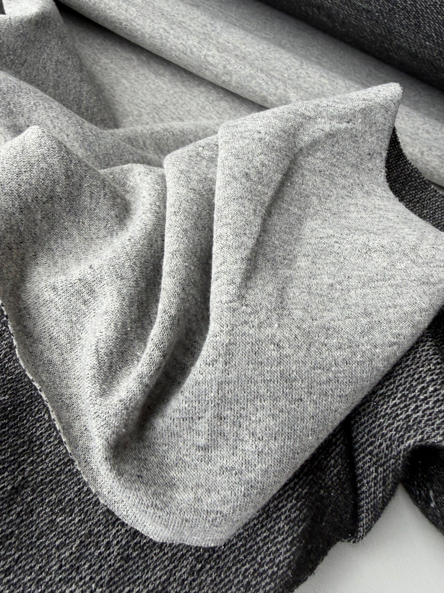 KALEB 009 french terry light grey with lurex