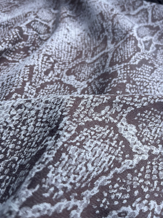 POPOL 025 cotton stretch jacquard brown snake
