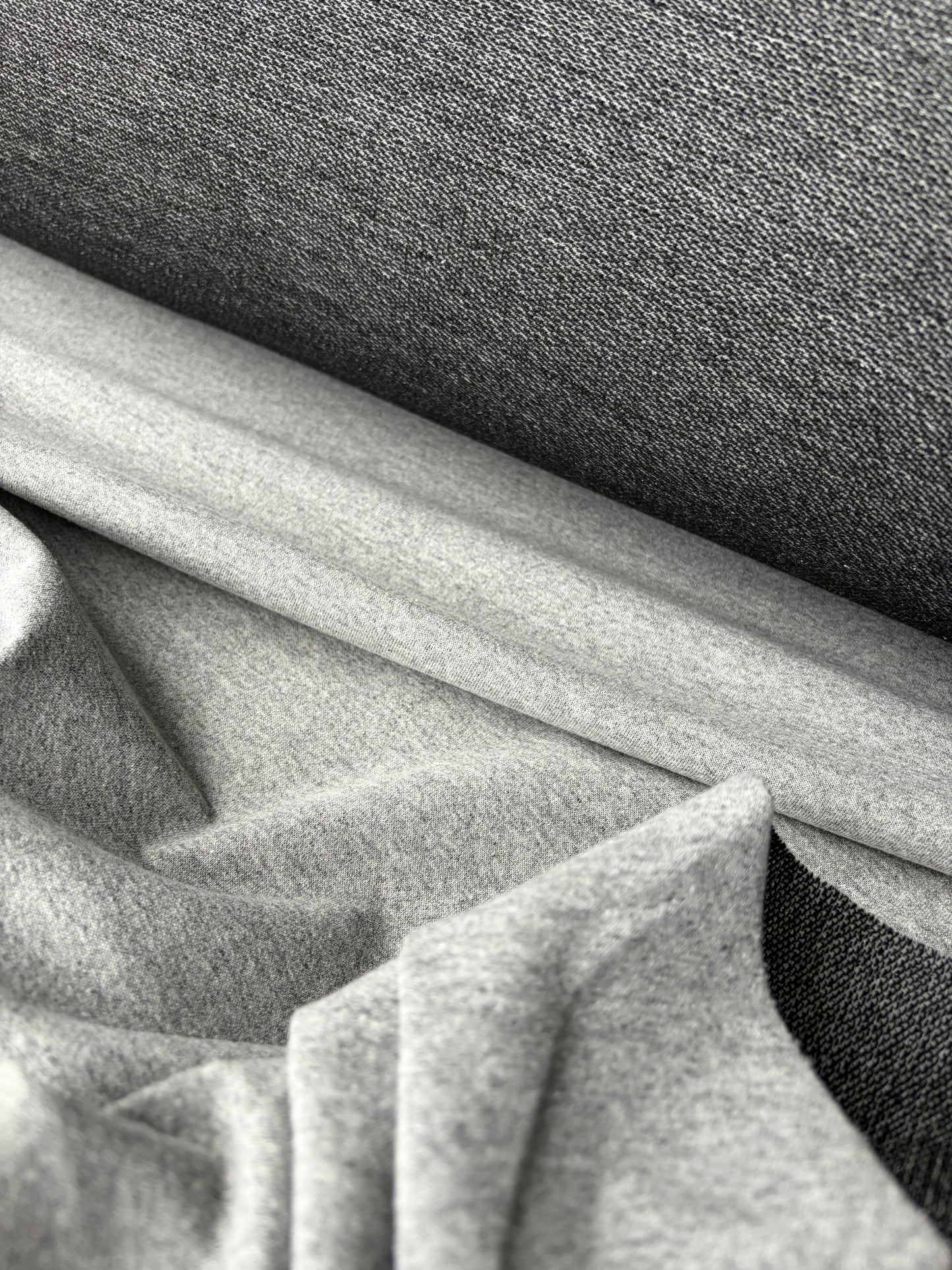 KALEB 009 french terry light grey with lurex