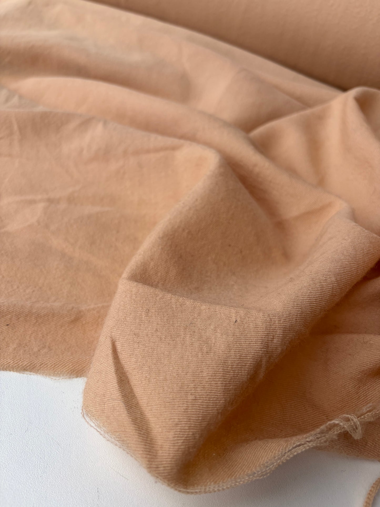 KALEB 013 sand coloured carded wool drape