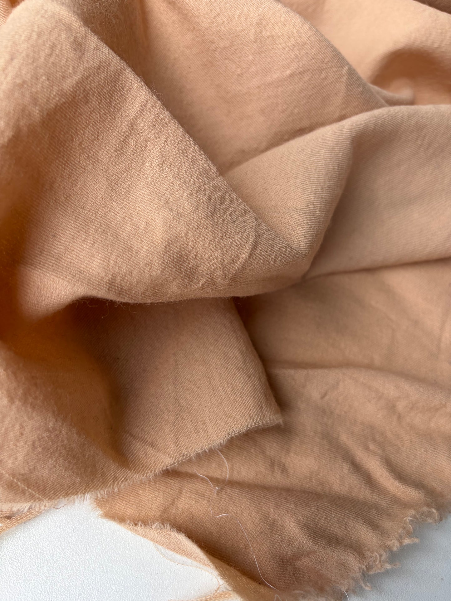 KALEB 013 sand coloured carded wool drape