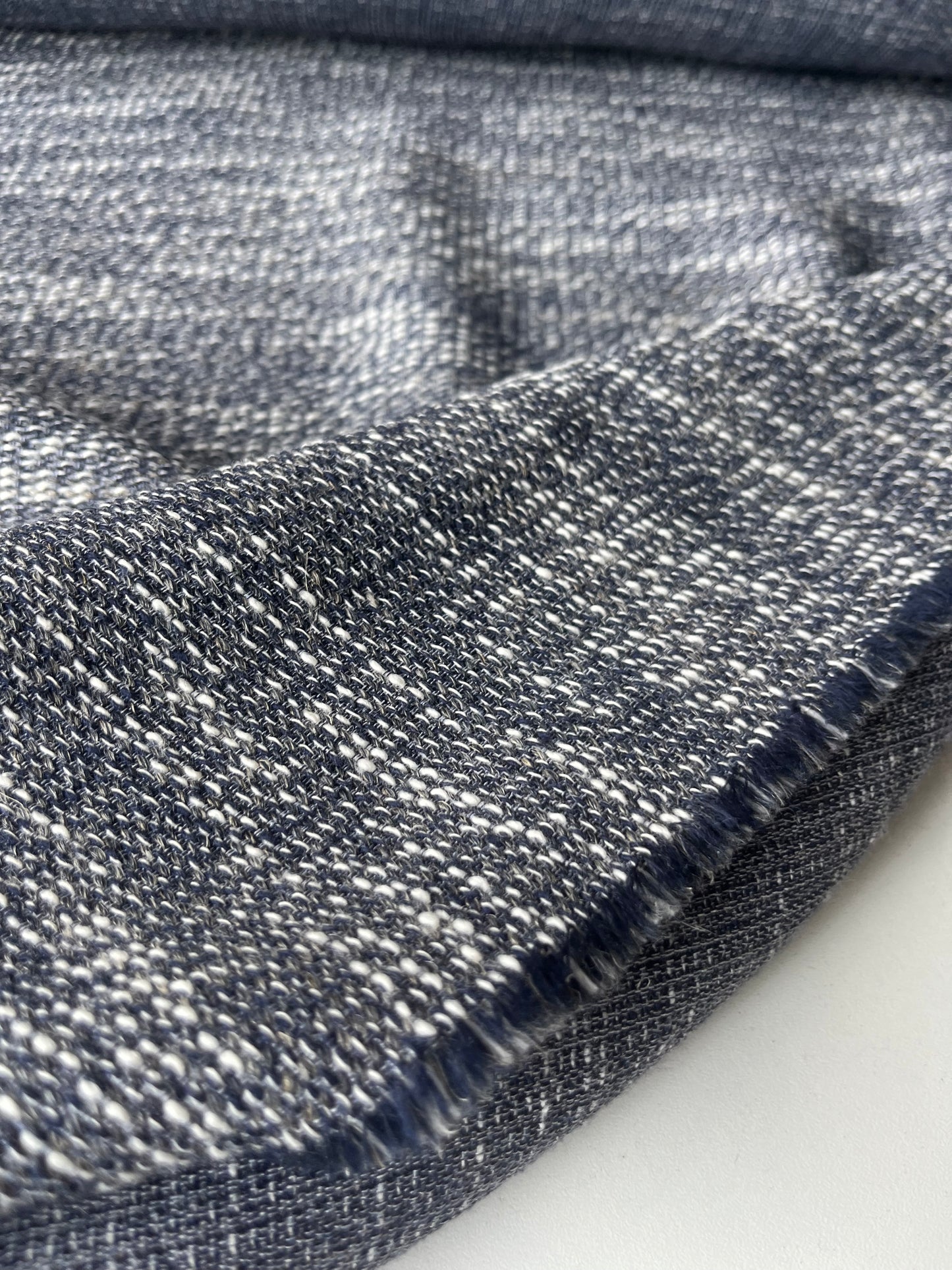 CELESTIN 029 cotton tweed navy/ecru