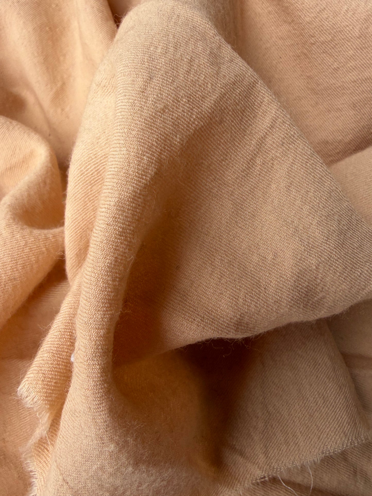 KALEB 013 sand coloured carded wool drape