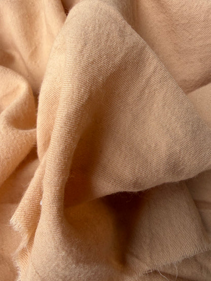 KALEB 013 sand coloured carded wool drape
