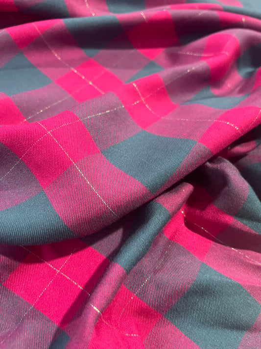 HYACINTHE 002 viscose/ lurex check