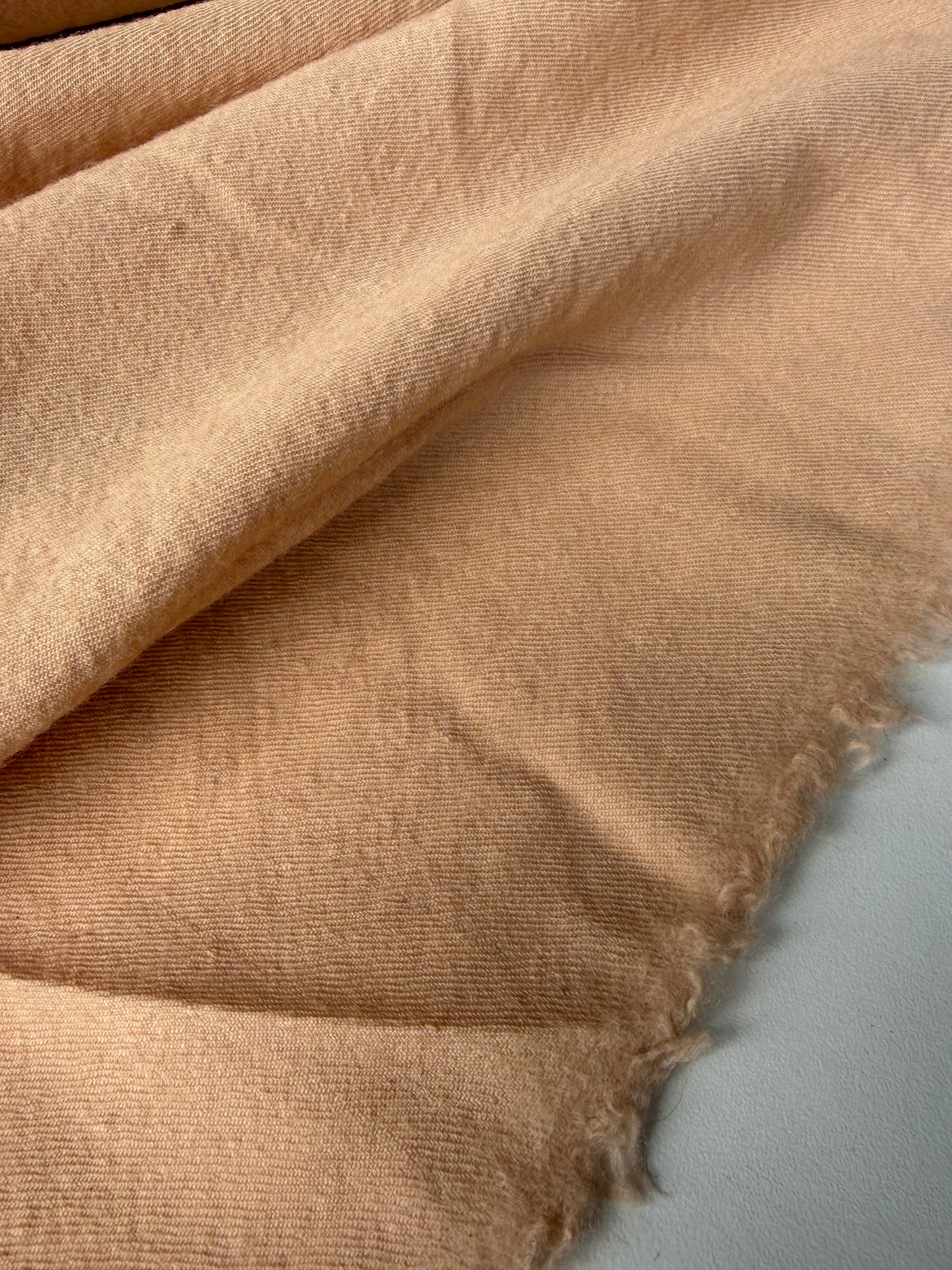 KALEB 013 sand coloured carded wool drape