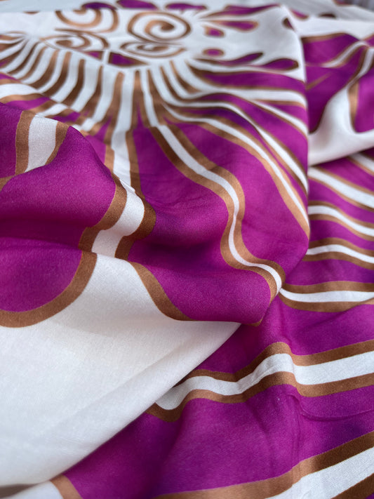 POPOL 031 viscose with fuchsia splash print