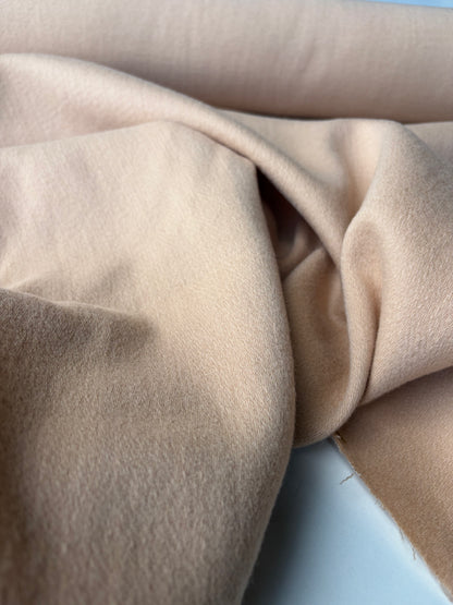 KALEB 015 sand coloured carded wool twill