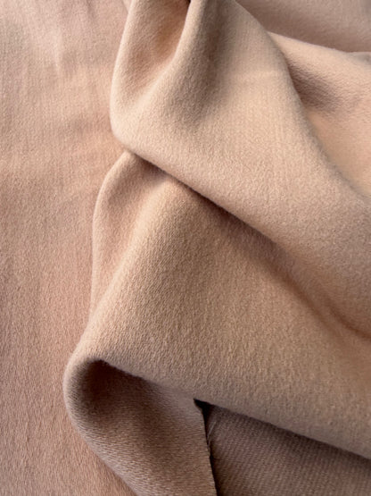 KALEB 015 sand coloured carded wool twill