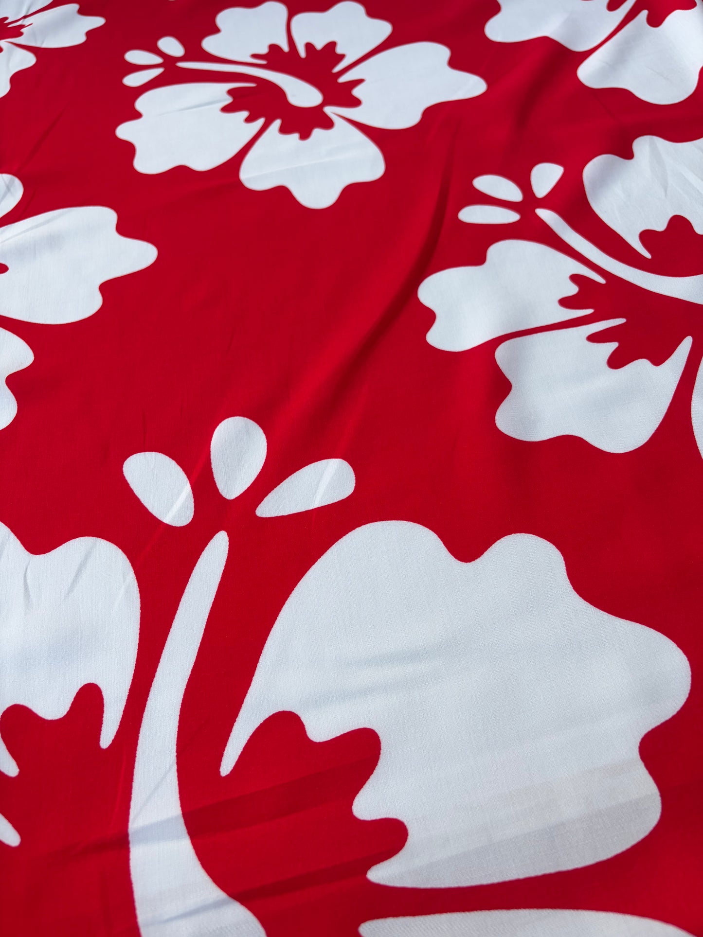 MARGE 028 viscose bicolor red/white giant flowers