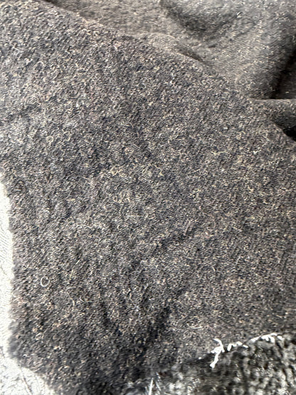 KALEB 018 brown carded wool fused with lining