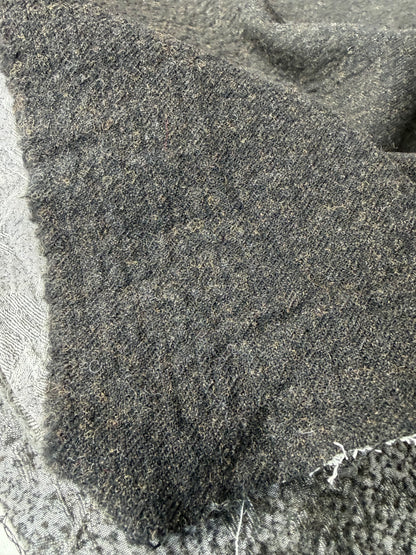 KALEB 018 brown carded wool fused with lining