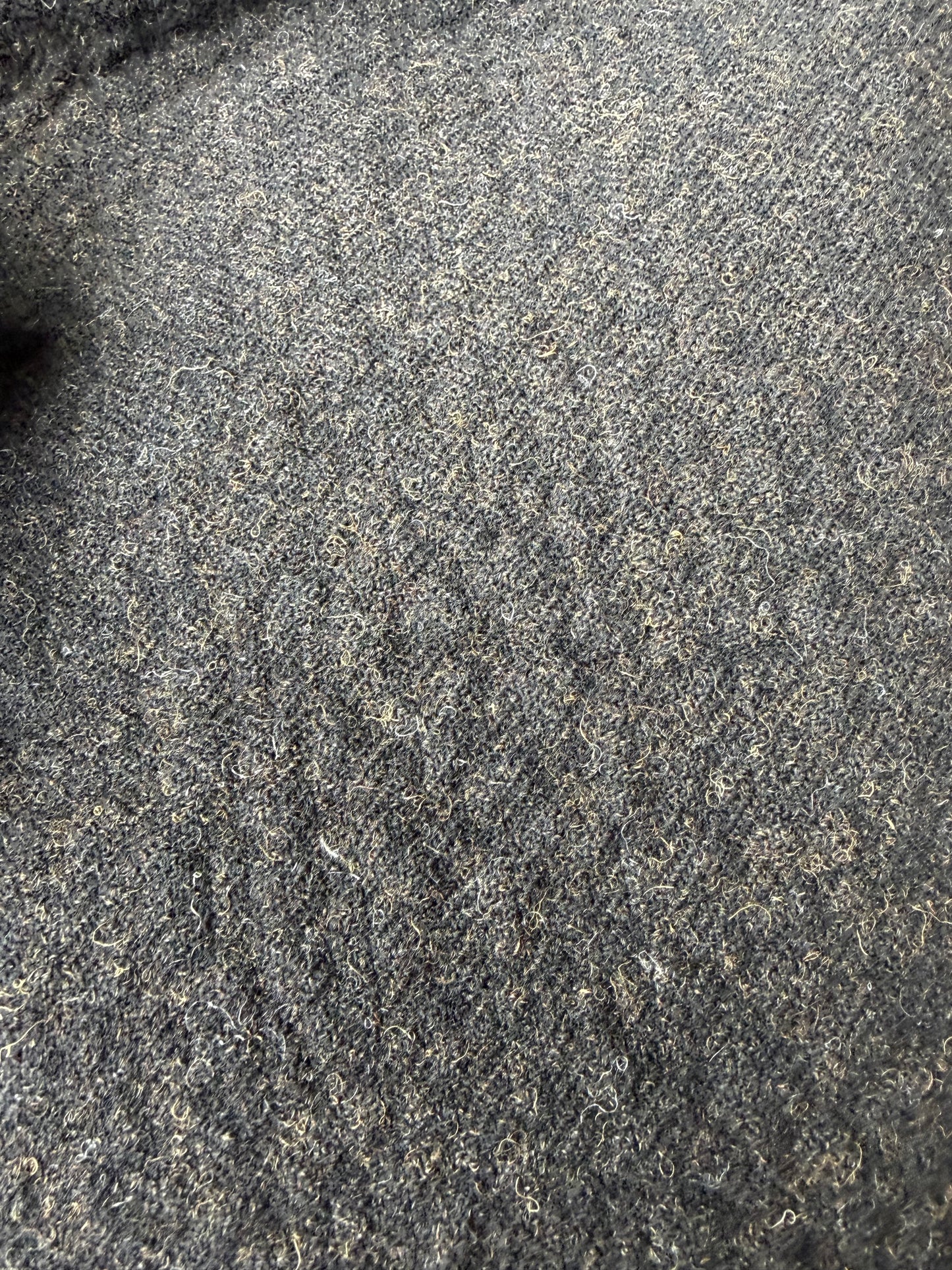 KALEB 018 brown carded wool fused with lining