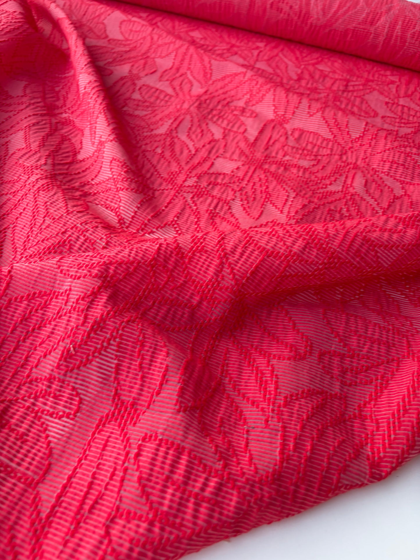 MARGE 030 cotton dévoré fabric red