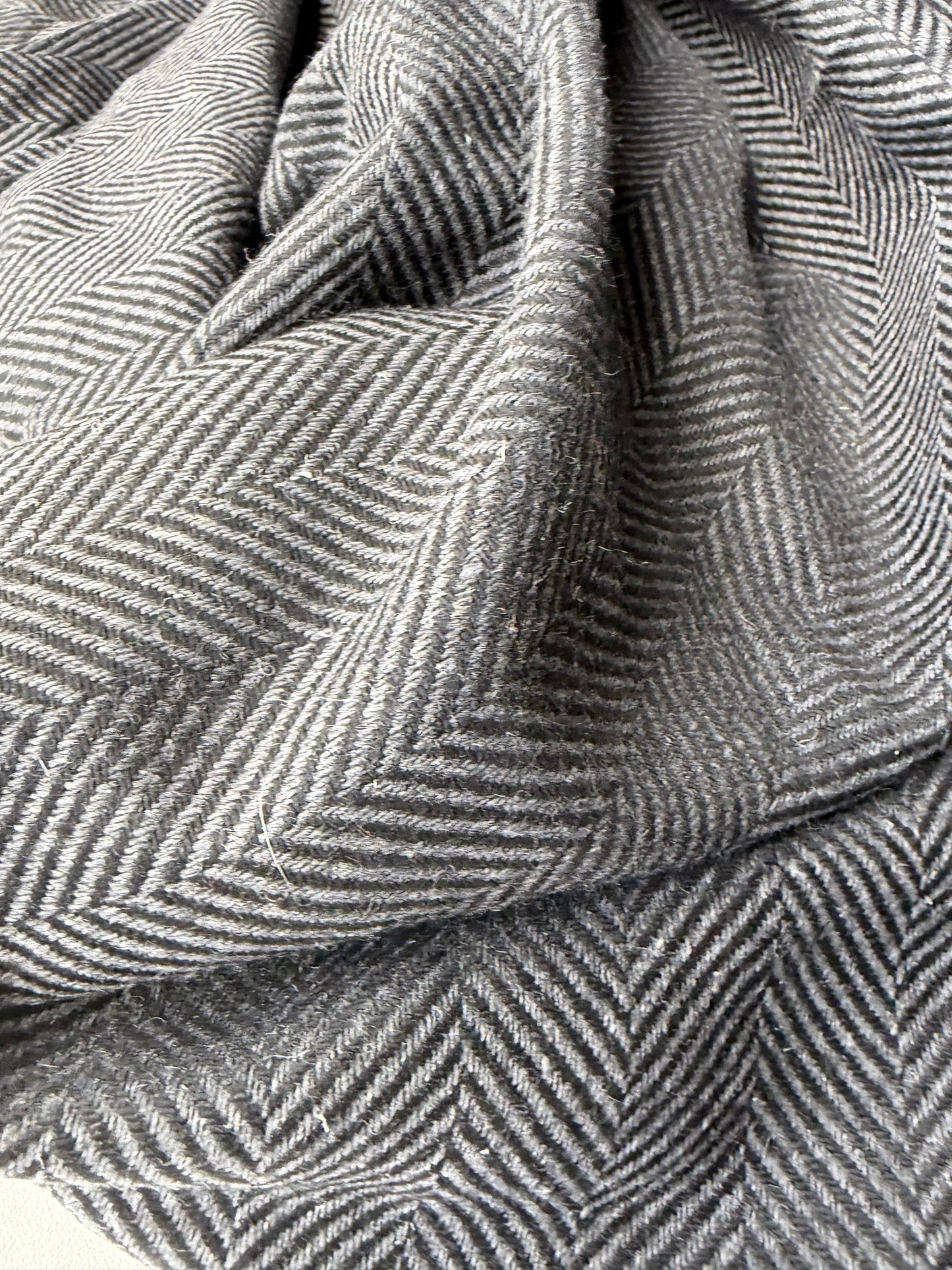 KALEB 019 heavy wool herringbone grey