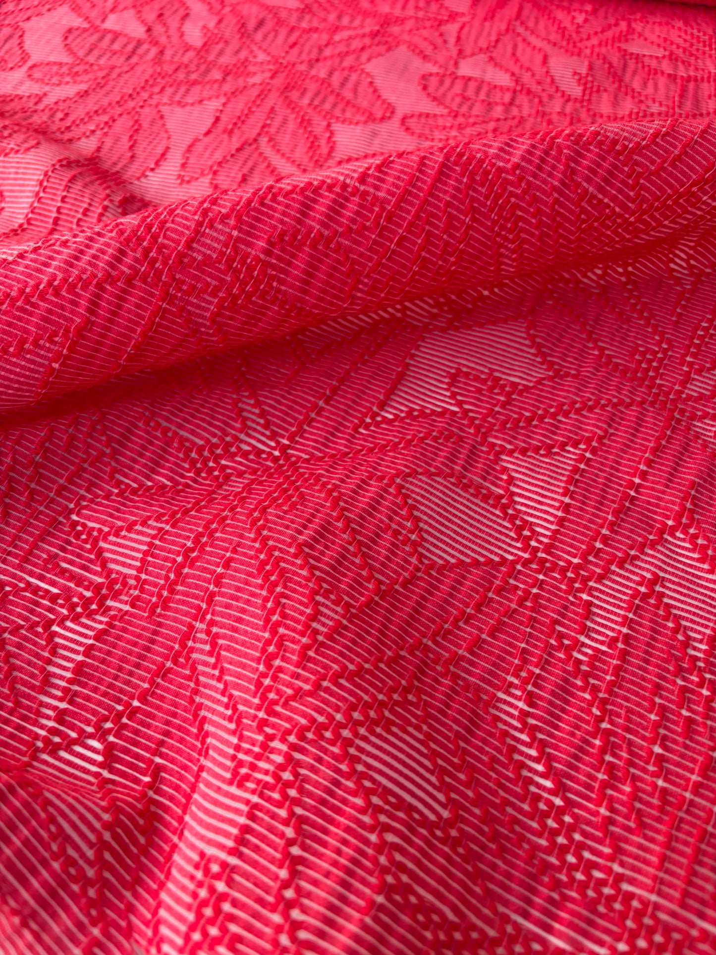 MARGE 030 cotton dévoré fabric red