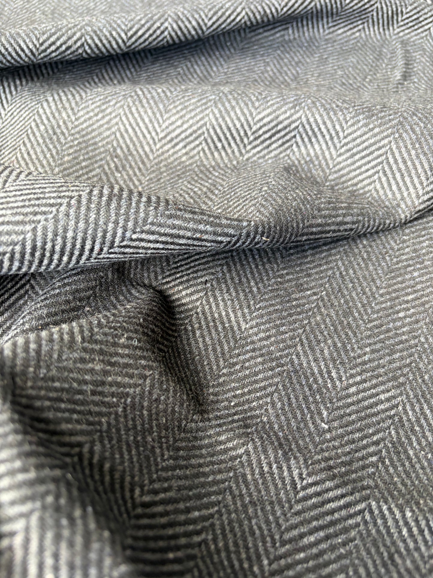 KALEB 019 heavy wool herringbone grey