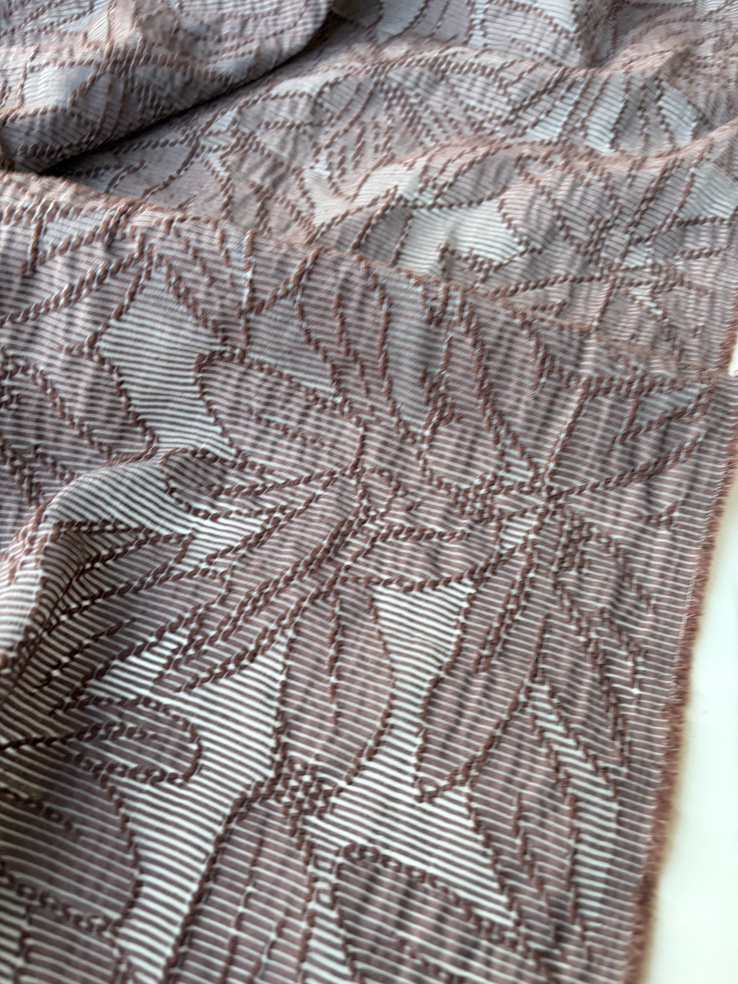 MARGE 031 cotton dévoré fabric brown