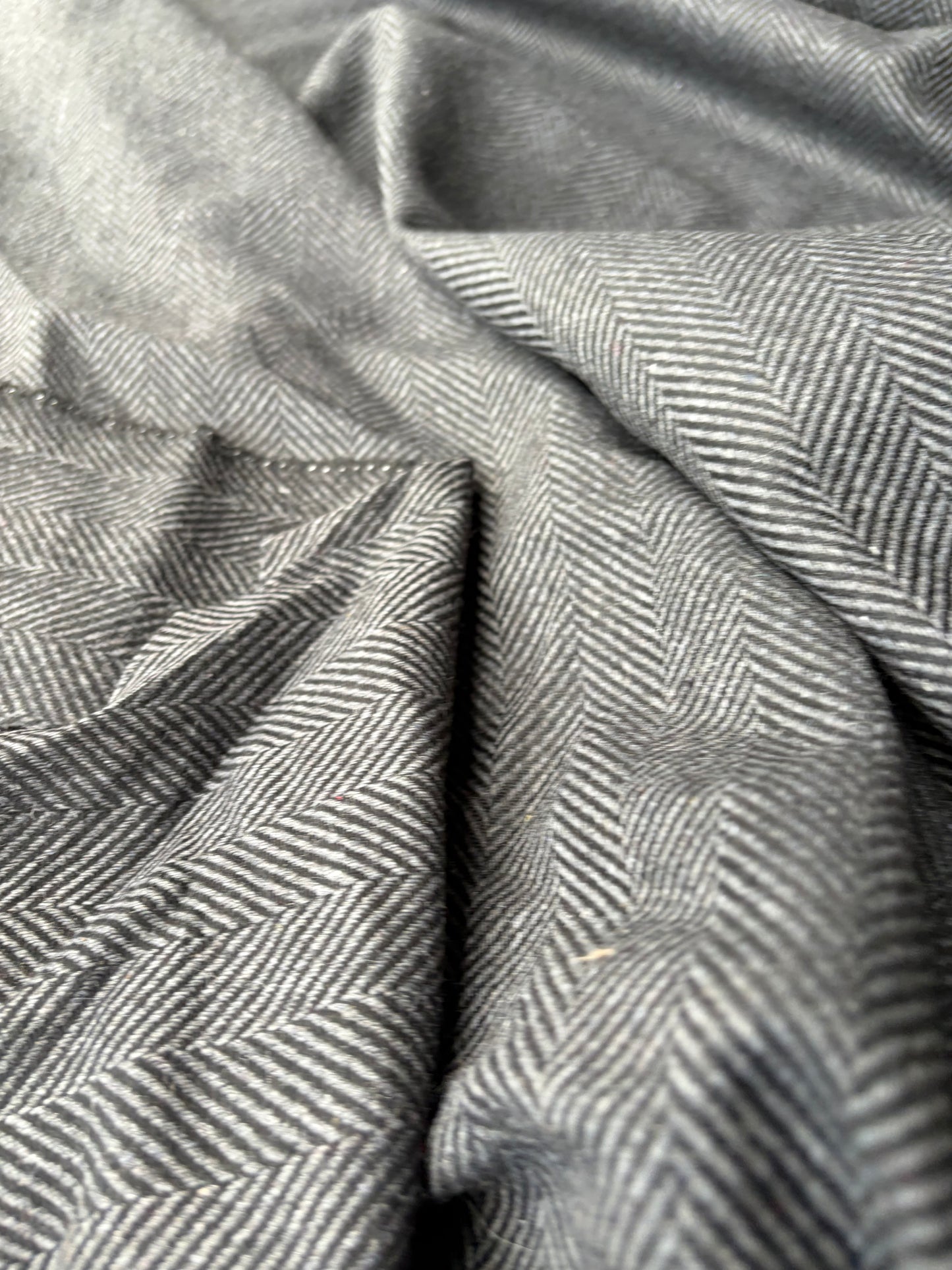 KALEB 019 heavy wool herringbone grey