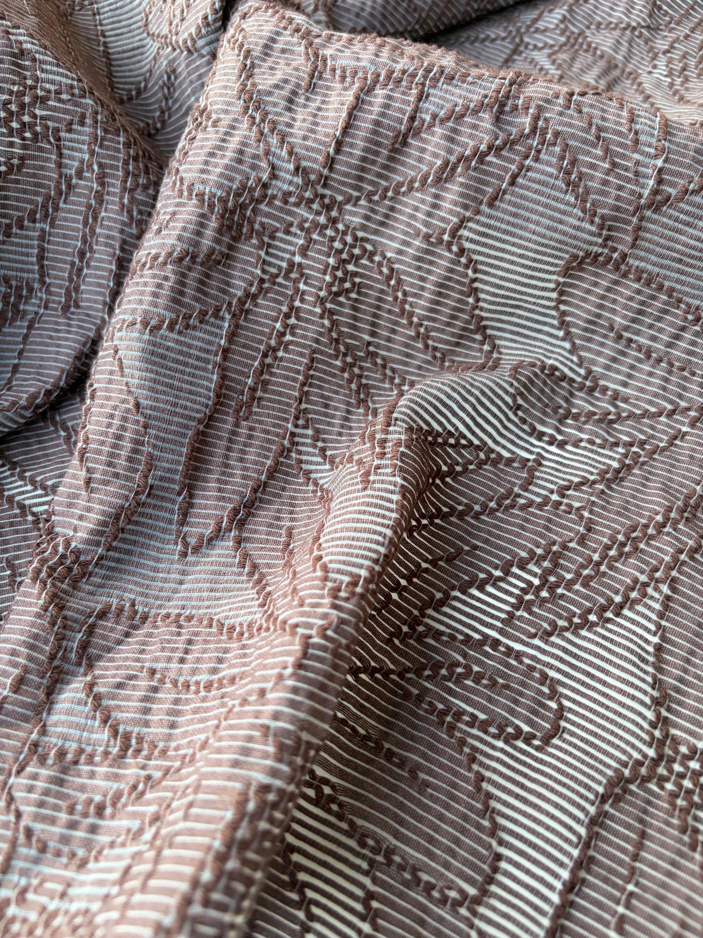MARGE 031 cotton dévoré fabric brown