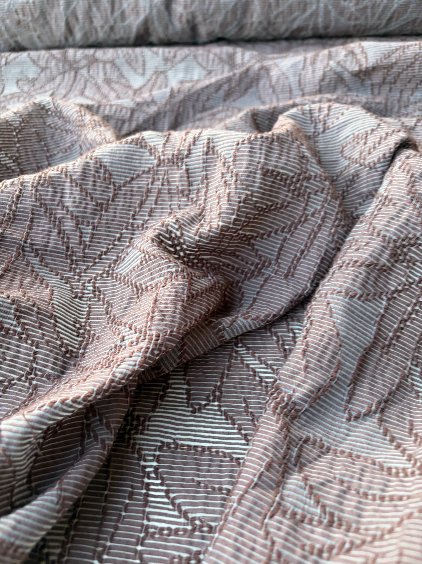 MARGE 031 cotton dévoré fabric brown